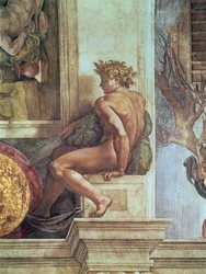 Ignudo dal soffitto della Sistina (pre-restauro)